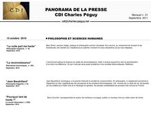 Document - PANORAMA DE LA PRESSE CDI Charles Péguy