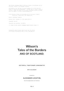 Wilson s Tales of the Borders and of Scotland, Volume 2 - Historical, Traditional, and Imaginative