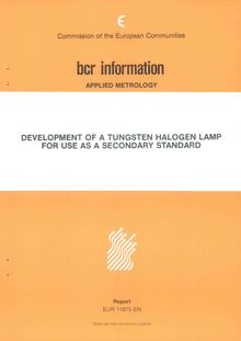 Development of a TTEN halogen lamp for use as a secondary standard