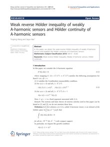 Weak reverse Hölder inequality of weakly A-harmonic sensors and Hölder continuity of A-harmonic sensors