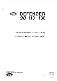 Defender Workshop Manual supplement