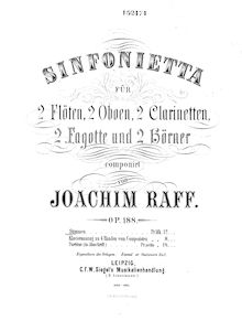 Partition flûte 1, Sinfonietta, F major, Raff, Joachim