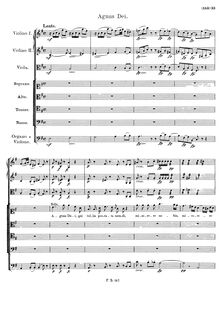 Partition Agnus Dei, Mass en G major, G major, Schubert, Franz