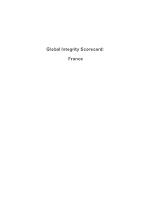 Global Integrity Scorecard: France