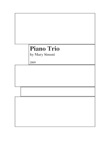Partition de piano, Piano Trio, Simoni, Mary par Mary Simoni