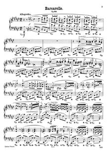 Partition complète (scan), Barcarolle, F♯ major, Chopin, Frédéric par Frédéric Chopin