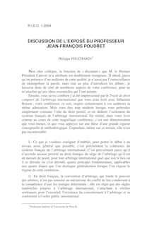 Discussion de l’exposé du professeur Jean-François Poudret - article ; n°1 ; vol.56, pg 151-154
