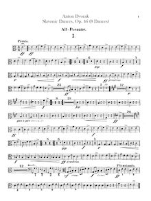 Partition Trombone 1, 2, 3 (alto, ténor, basse clefs), Slavonic Dances par Antonín Dvořák