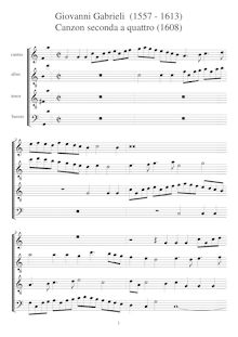 Partition complète (SATB instruments), Canzoni per sonare con ogni sorte di stromenti