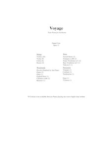 Partition complète, Voyage: Tone Poem pour orchestre, Carr, Daniel