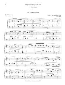Partition 40. Communion (G major), L’Office Catholique, Op.148, Lefébure-Wély, Louis James Alfred