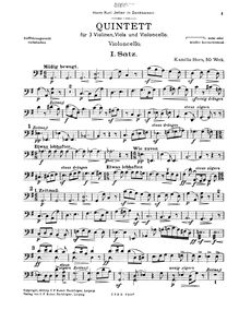 Partition violoncelle, corde quintette, G major, Horn, Kamillo