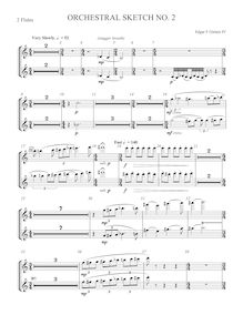 Partition flûte 1/2, Orchestral Sketch No.2, Girtain IV, Edgar