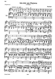 Partition complète (filter), 2 chansons, WoO 18, Mendelssohn, Felix