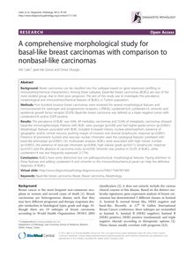 A comprehensive morphological study for basal-like breast carcinomas with comparison to nonbasal-like carcinomas