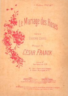 Partition complète (Original key: haut voix), Le mariage des roses par César Franck