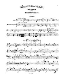 Partition de violon, Künstlerleben, Op.316, Artist s Life