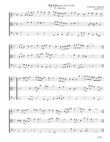 Partition , Almaine en G minor, VdGS No.312 - partition complète (Tr A B), Aris pour 3 violes de gambe
