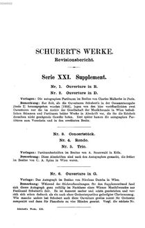 Partition Vol., Supplement (Serie XXI), Schubert s Werke - Revisionsbericht