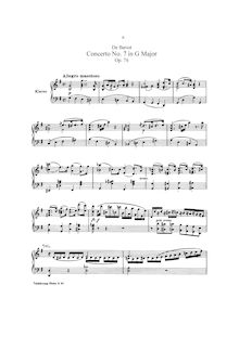 Partition complète et , partie, violon Concerto No.7, Bériot, Charles-Auguste de
