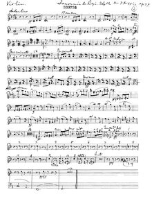 Partition Alternate , partie pour violon (manuscript), Souvenir du Rigi, Op.34