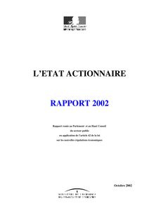 L Etat actionnaire - rapport 2002