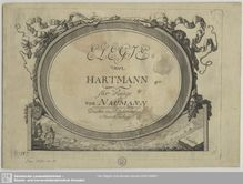 Partition complète, Elegie, Elegie von Hartmann für Wenige, Naumann, Johann Gottlieb