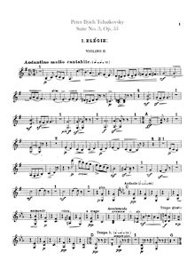Partition violons II,  No.3, Tchaikovsky, Pyotr