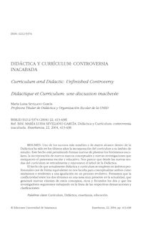 Didáctica y Curriculum: controversia inacabada
