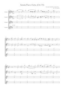 Score, Sonata Pian e Forte, Ch. 175, Gabrieli, Giovanni par Giovanni Gabrieli