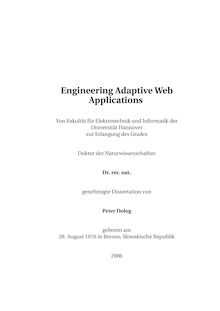 Engineering adaptive web applications [Elektronische Ressource] / von Peter Dolog