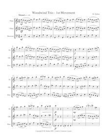 Partition complète, Woodwind Trio, Hedien, Mark