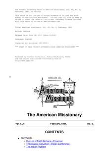 The American Missionary — Volume 45, No. 2, February, 1891