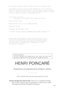 Henri Poincaré par Ernest Lebon
