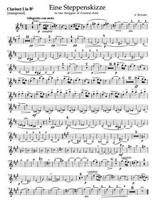 Partition clarinette 1/2 (B♭), trompette 1/2 (B♭), Trombone 1/2 (basse clef), en pour Steppes of Central Asia