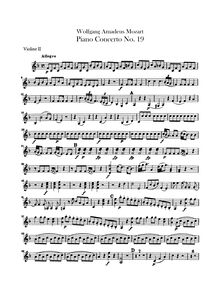 Partition violons II, Piano Concerto No.19, F major, Mozart, Wolfgang Amadeus par Wolfgang Amadeus Mozart