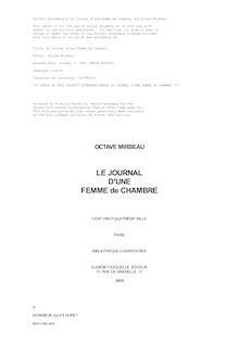 Le Journal d une Femme de Chambre par Octave Mirbeau