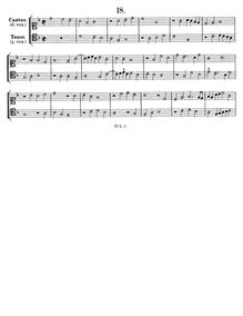 Partition , Duet pour soprano et ténor* (low clefs: C1, C4), Duodecim bicinia sine textu