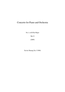Partition complète, Piano Concerto No.1, Op.14, Xu, Xavier Shuang