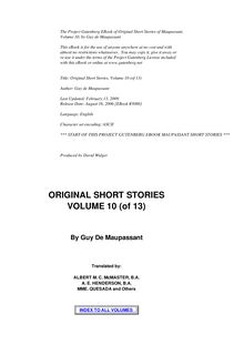Original Short Stories — Volume 10