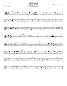 Partition ténor viole de gambe 2, alto clef, madrigaux pour 5 voix par  Luca Marenzio