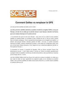 Comment Galileo va remplacer le GPS