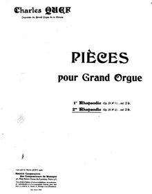 Partition Rhapsodie No.2, 2 Rhapsodies sur des Thèmes Bretons, Op.29