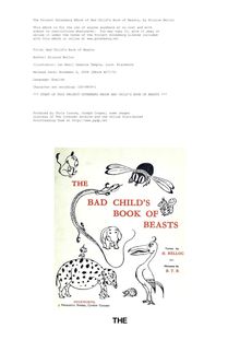 The Bad Child s Book of Beasts