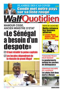 Walf Quotidien n°8806 - du Mardi 03 août 2021