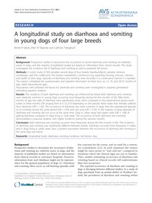 A longitudinal study on diarrhoea and vomiting in young dogs of four large breeds