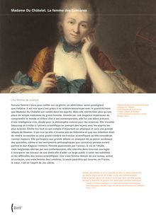 Madame Du Châtelet. La femme des Lumières