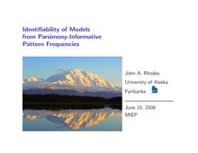 Identifiability of Models from Parsimony Informative Pattern Frequencies