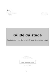 Guide du stage