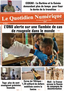 Le Quotidien Numérique d’Afrique n°1923 - du vendredi 29 avril 2022